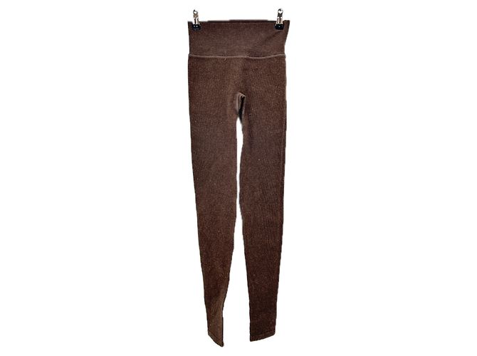 Autre Marque Leggings SAISEI marrones de algodón S Castaño