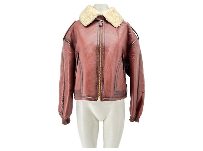 Tommy Hilfiger Lederjacke braun