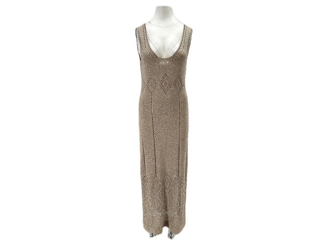 Autre Marque TWINSET Maxi Kleid Gold Golden
