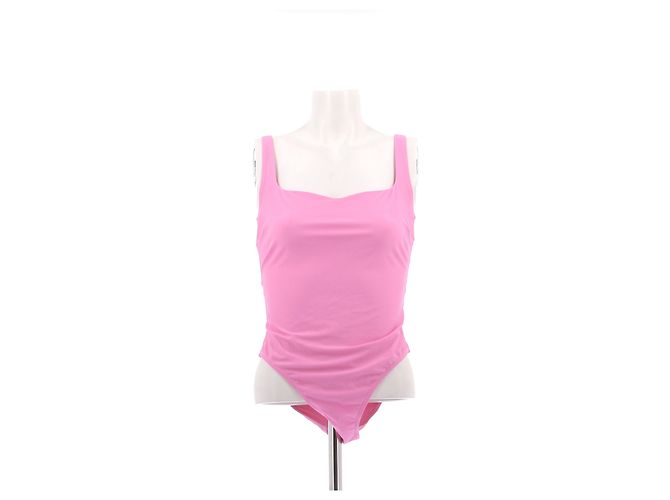 Nanushka Rosa Einteiler Badeanzug Pink