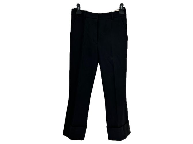 Carven Wollhose schwarz mit Abnähern