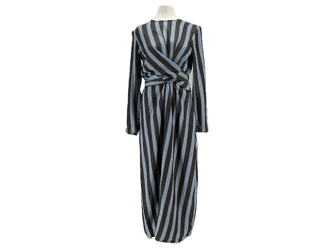 Autre Marque MILKWHITE Gestreiftes Maxikleid Braun