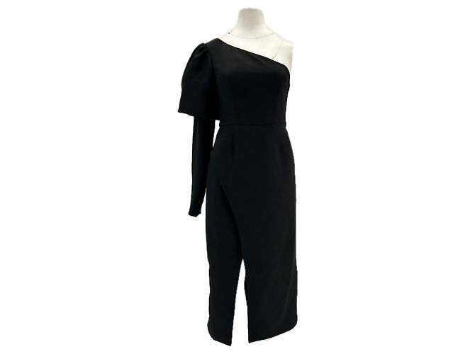 Autre Marque Schwarzes asymmetrisches Kleid