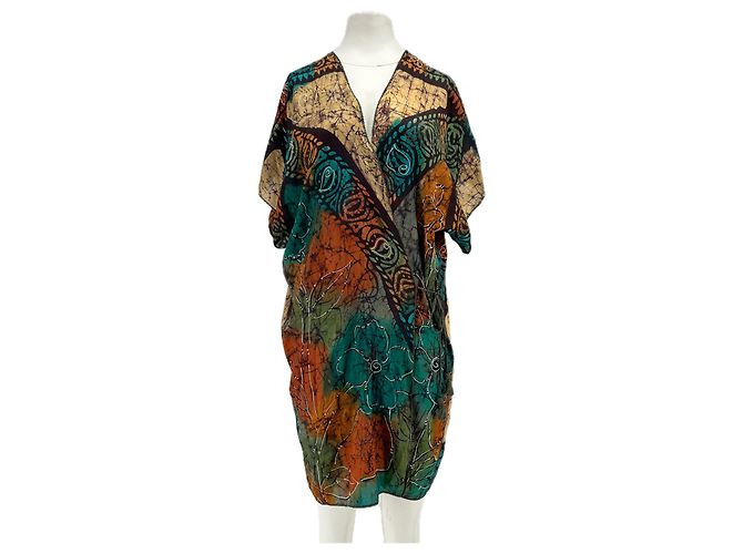 Autre Marque Abito kimono in seta colorata Multicolore