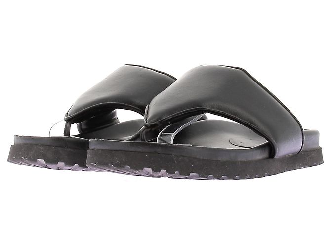 Autre Marque GIA x PERNILLE TEISBAEK Infradito in pelle nera 37 Nero