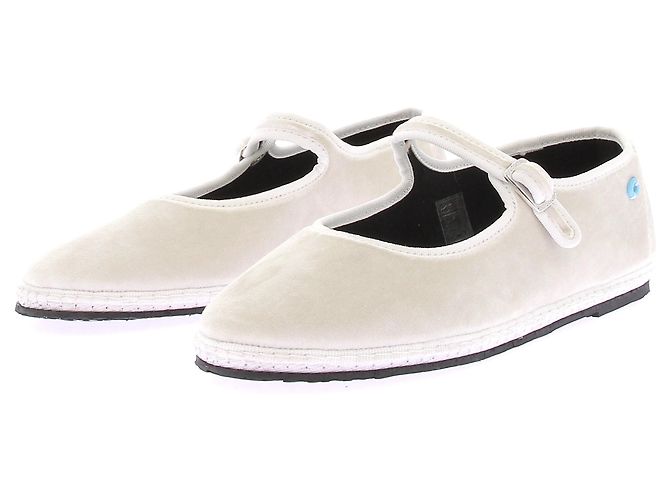 Pierre Balmain Ballerine in velluto bianche