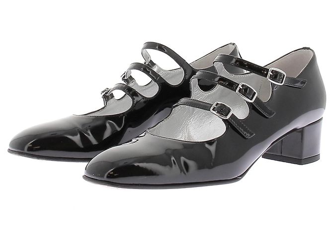 Carel Lackleder Babyschuhe Schwarz