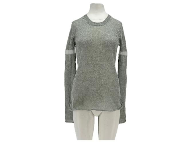 Autre Marque DION LEE Pullover Silber Gr 40 