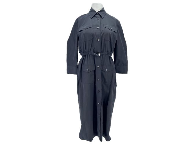 Prada Hemdkleid Schwarz Baumwolle Größe 42