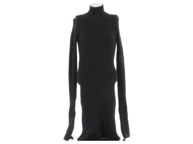 Paco Rabanne Wollkleid schwarz