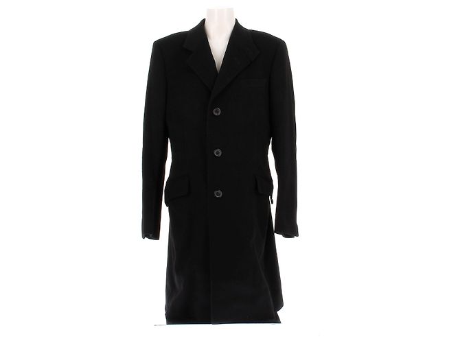 Yves Saint Laurent Schwarze Wolljacke Größe 48