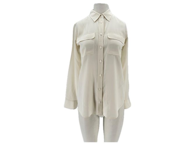 Camicia di seta bianca Equipment XS Bianco