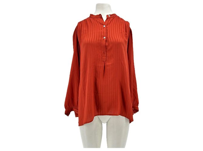 Masscob Camicia di seta arancione