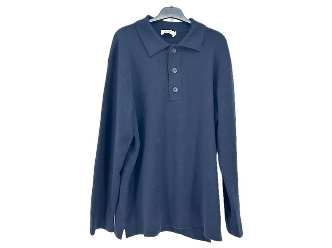 Suéter polo de algodão azul marinho Closed M