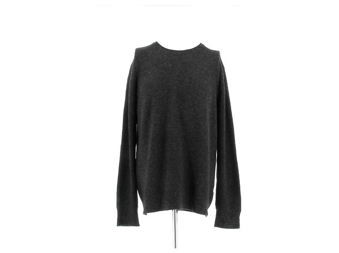 Roberto Collina Wollmischpullover Grau Größe 54