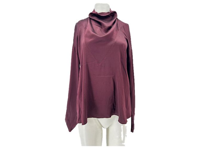 Blusa de seda Forte Forte Rojo oscuro Burdeos