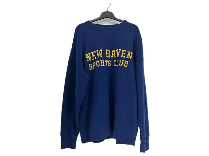 Autre Marque GANT Sweatshirt Blau mit gelber Schrift M