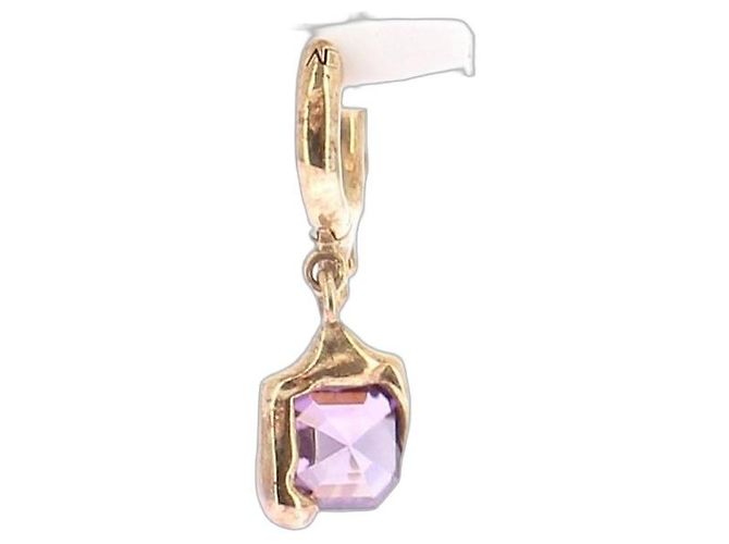 Autre Marque Orecchino dorato e viola D'oro 