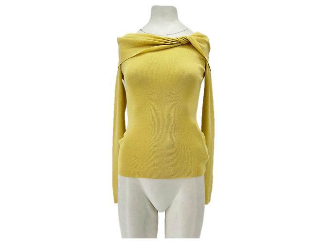 Autre Marque Top giallo Bardot ANCOSTI