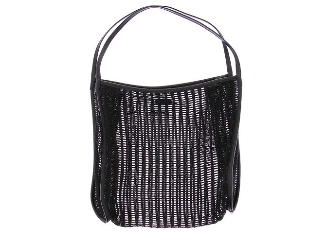 Autre Marque Sac cabas ICICLE en cuir perforé noir