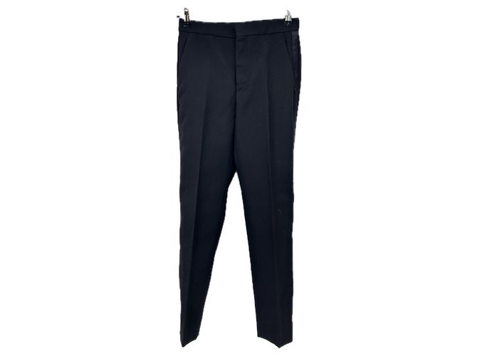 Autre Marque Calça preta de lã Preto