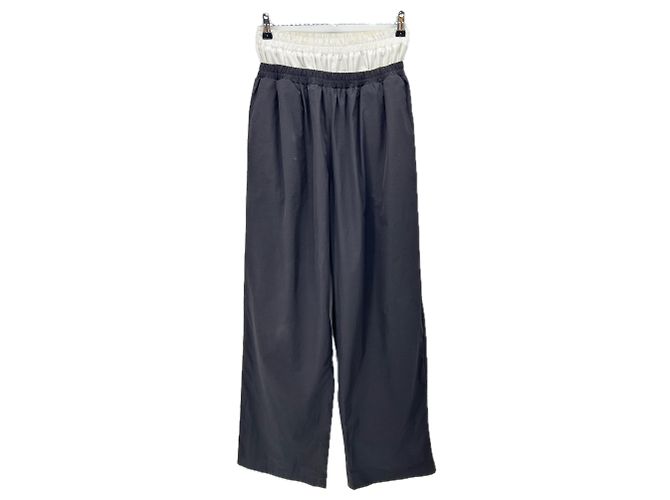 Autre Marque Calça de cintura dupla marinha Azul marinho