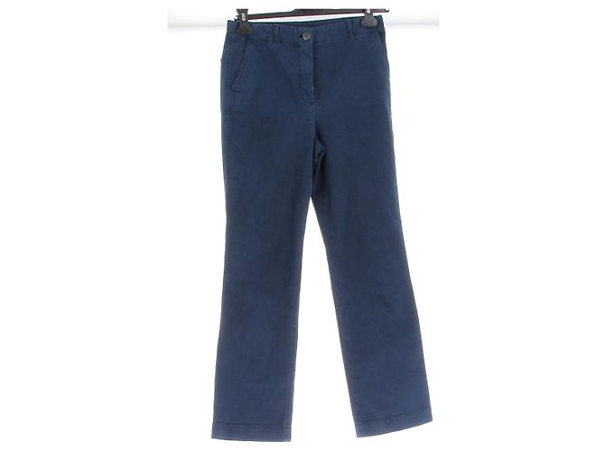 Pantalones Loro Piana azul marino de algodón 38 IT