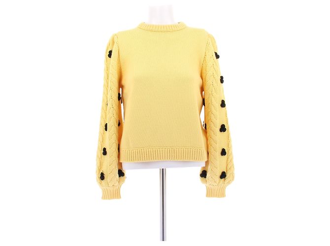 Autre Marque Gelber und schwarzer Pullover aus Wolle