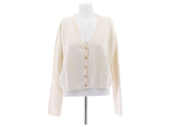 Autre Marque Ecru-Cardigan aus Kaschmir Beige