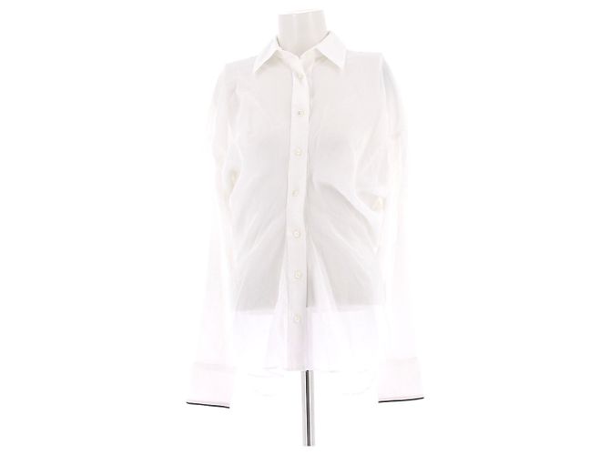 Camicia Brunello Cucinelli Bianca in Cotone M Bianco