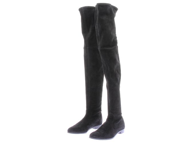 Prada Botas altas de ante Negro
