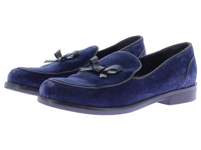 Autre Marque Mocassini in velluto blu