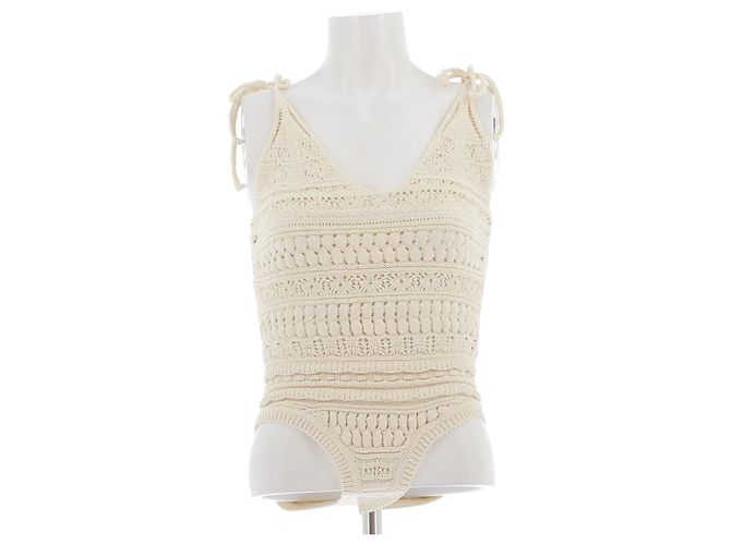 Body de crochê bege Isabel Marant