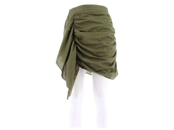 Autre Marque RHODE Minirock Khaki gerafft