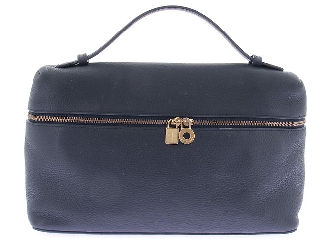 Loro Piana Handtasche aus marineblauem Leder