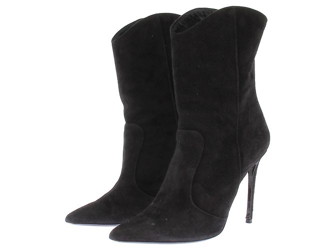 Bottines Barbara Bui en daim noir