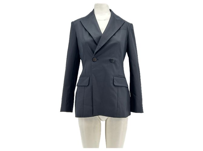 Autre Marque Blazer SABA negro de algodón talla 8 UK