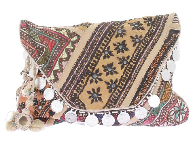 Antik Batik Pochette ricamata multicolore