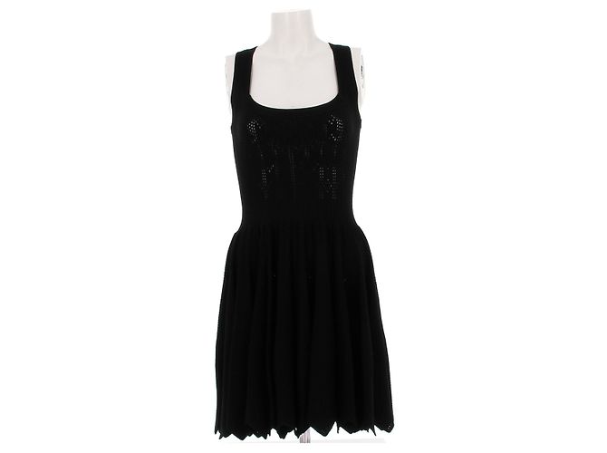 Alaïa Schwarzes trägerloses kurzes Kleid