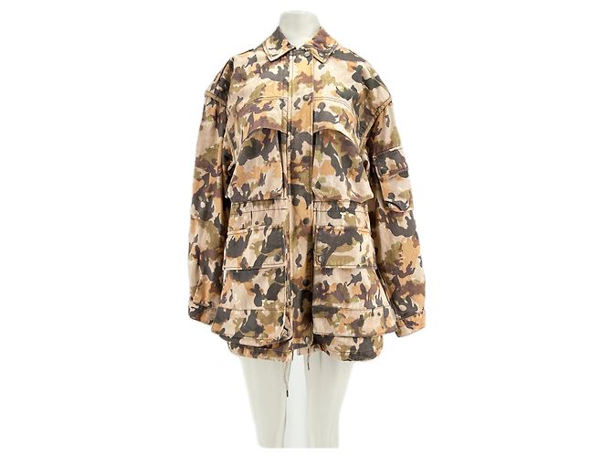 Isabel Marant "Elize" Camouflage Jacket Beige