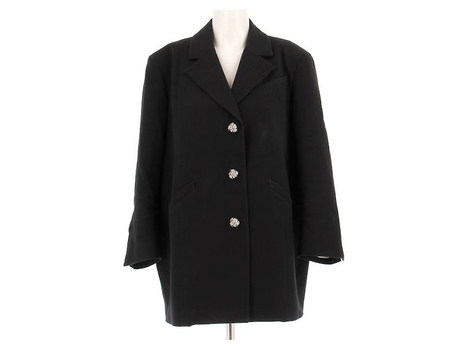 Blazer Ganni negro de algodón