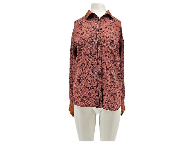 Blusa in seta Forte Forte Arancione e Nera