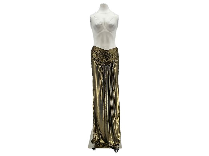 Autre Marque Goldener Rock aus Polyester Größe 40