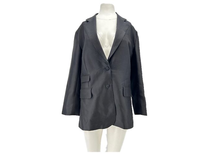 Autre Marque Blazer de lã preto LOVLI S