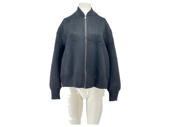 Giacca in lana nera Eric Bompard con zip M Nero