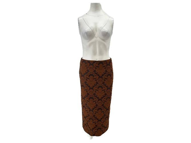 Autre Marque Falda bicolor marrón Castaño