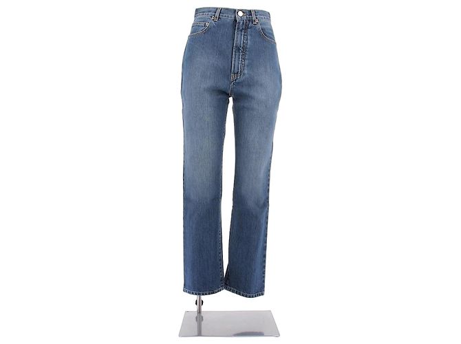 Alaïa Jeans aus blauer Baumwolle