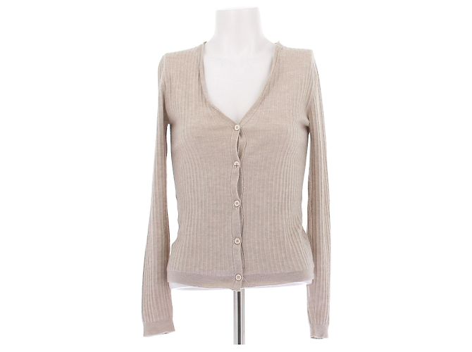 Chloé beige Knopfpullover aus Baumwolle