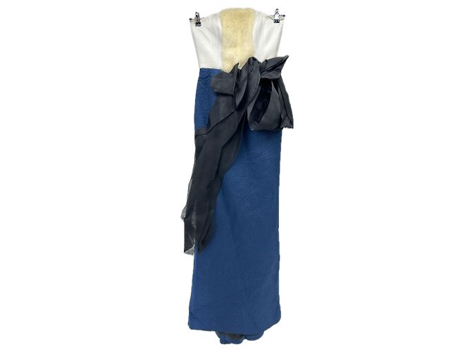 Paule Ka Langes weißes, marineblaues und schwarzes Kleid