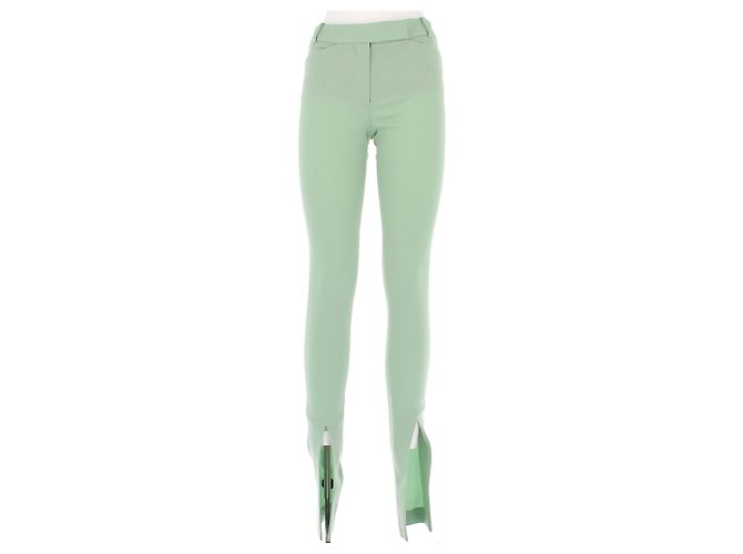 Attico Calça slim de lã Verde